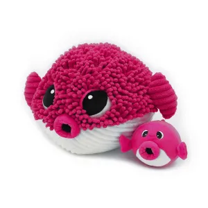 Les Delingos Ptipotos Mom and Baby Puffer Fish | Red