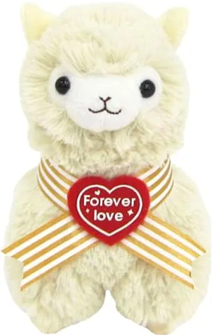 Llama Sweet Heart Alpaca 12" Plush Khaki