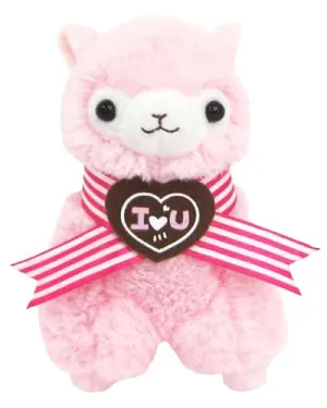 Llama Sweet Heart Alpaca 18" Plush Pink