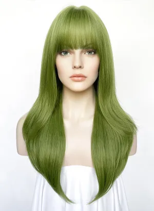 Long Straight Green Cosplay Wig NS523