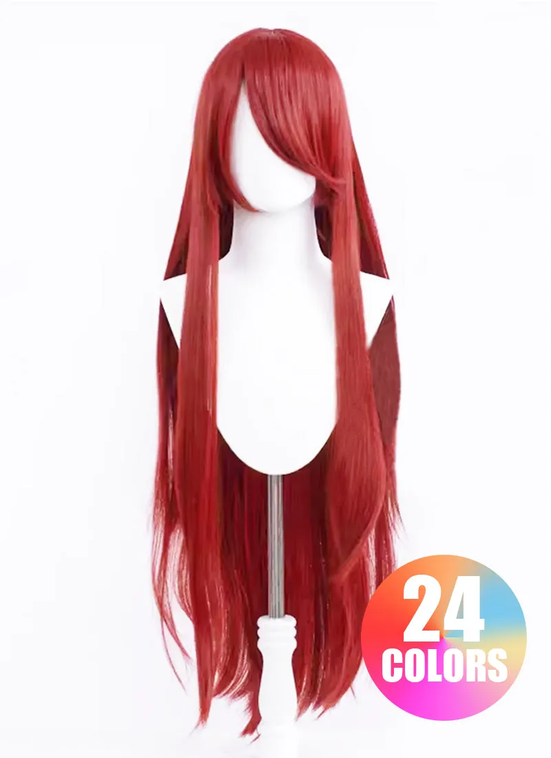 Long Straight Red Cosplay Wig LW005