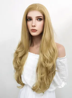 Long Wavy Blonde Lace Front Synthetic Hair Wig LF323