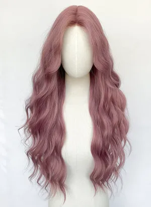Long Wavy Lilac Synthetic Wig NL085