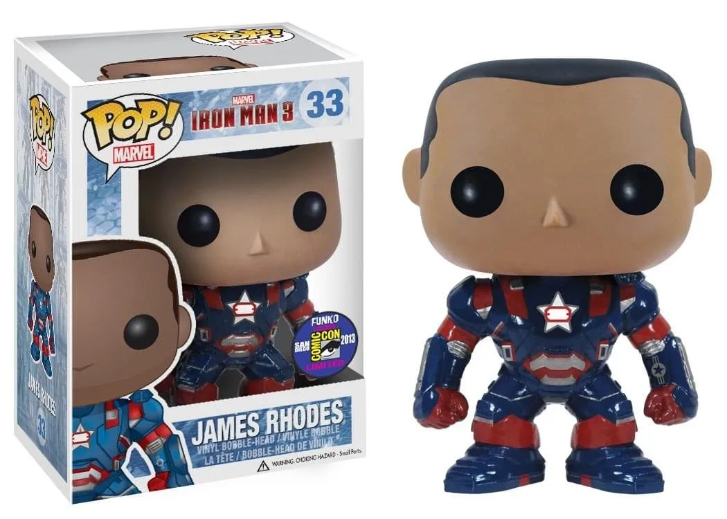 Marvel Pop Vinyl: Iron Man 3 Movie James Rhodes SDCC 2013 Exclusive Chase