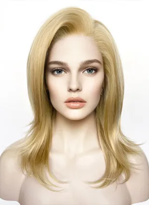 Medium Straight Golden Blonde Lace Front Synthetic Hair Wig LF1320