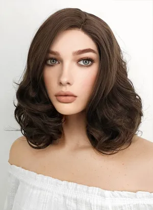 Medium Wavy Brown Lace Front Synthetic Hair Wig LF256
