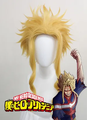 My Hero Academia All Might Short Wavy Blonde Anime Cosplay Wig ZB242