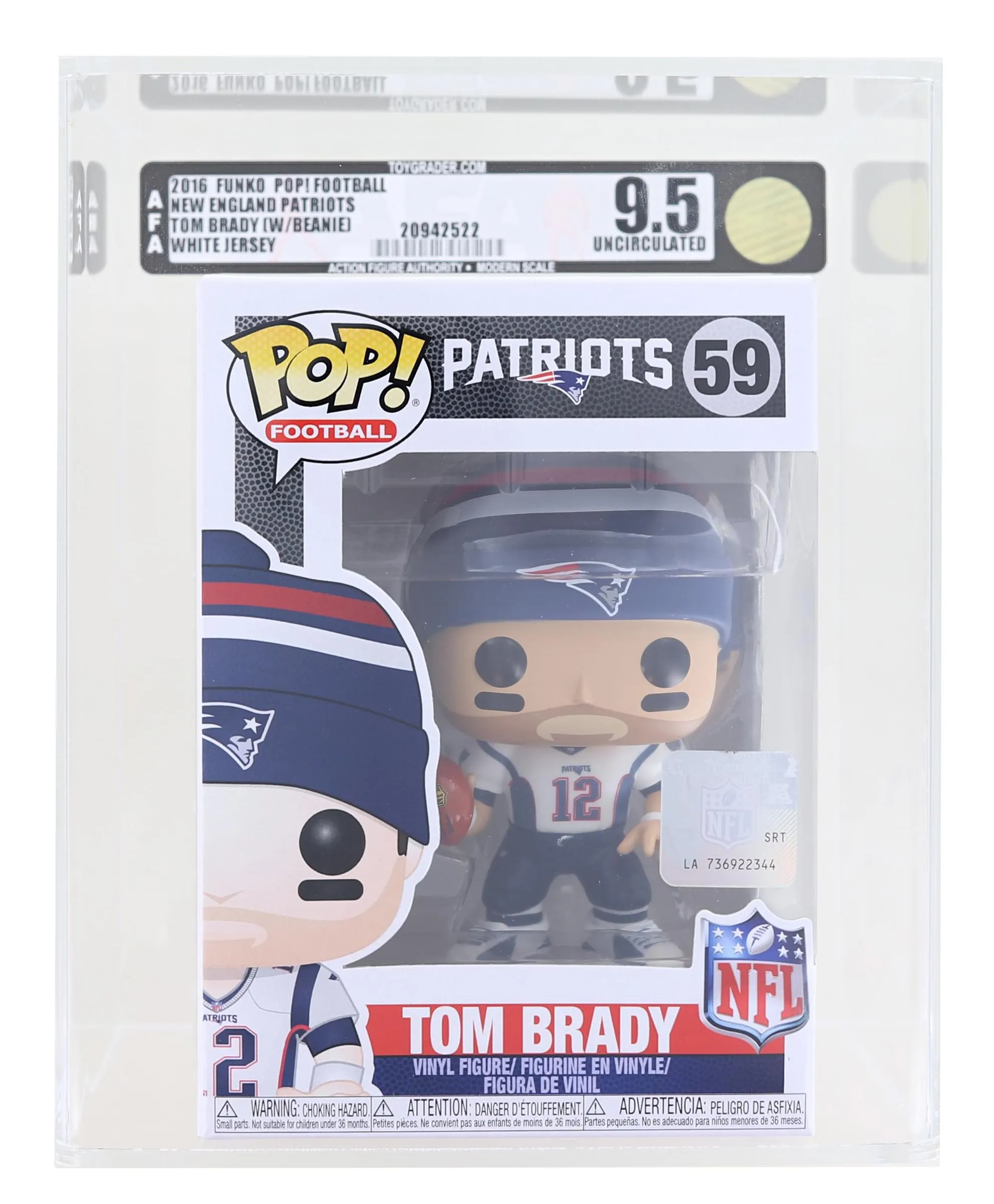 New England Patriots NFL 2016 Funko POP Vinyl Figure | Tom Brady Graded AFA 9.5
