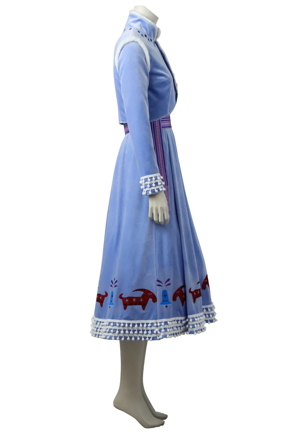Olaf's Frozen Adventure Anime Anna Cosplay Costume