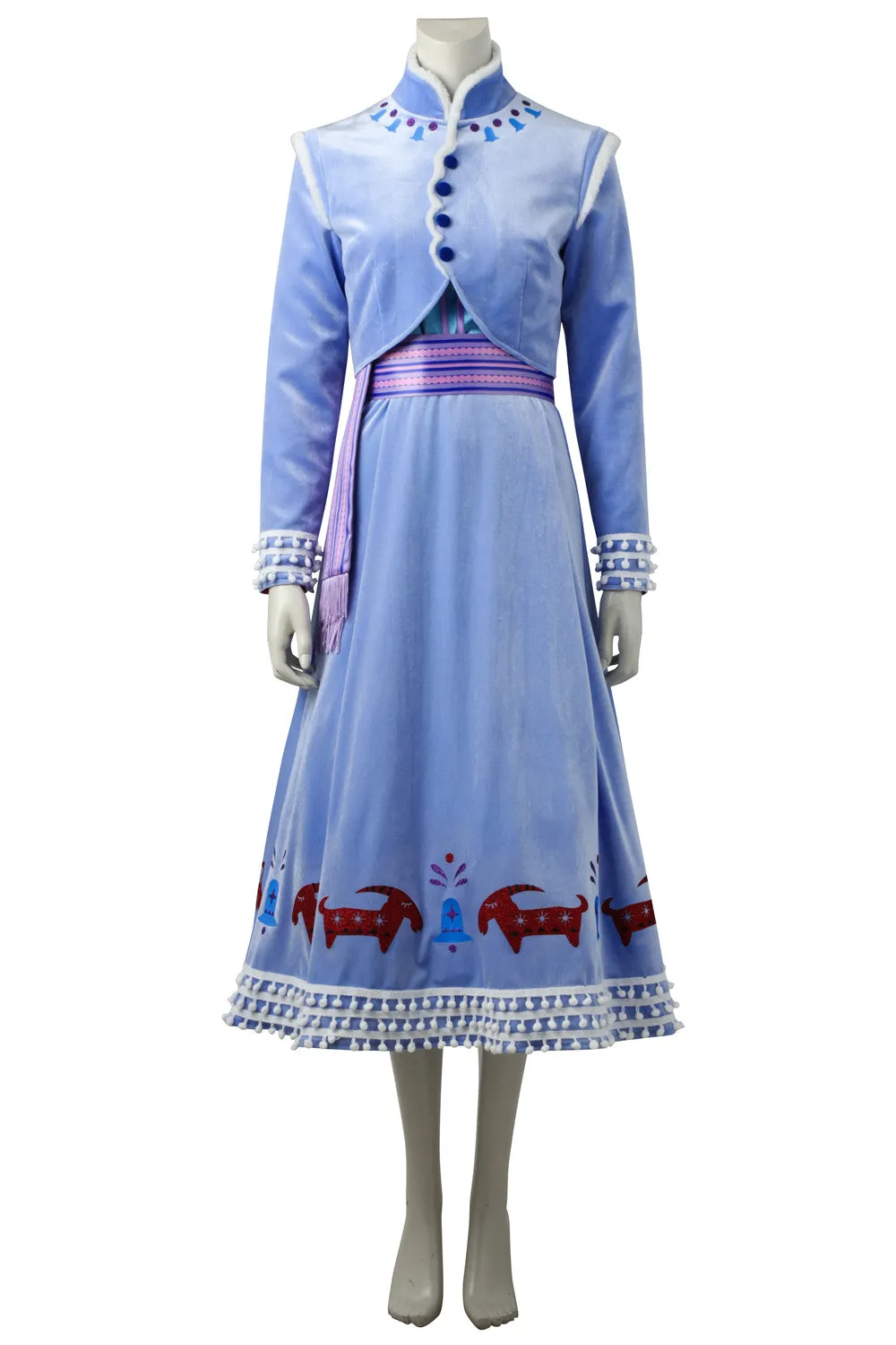 Olaf's Frozen Adventure Anime Anna Cosplay Costume