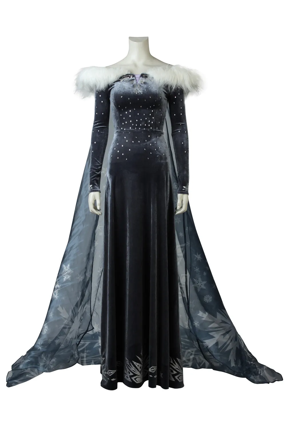 Olaf's Frozen Adventure Anime Elsa Cosplay Costume