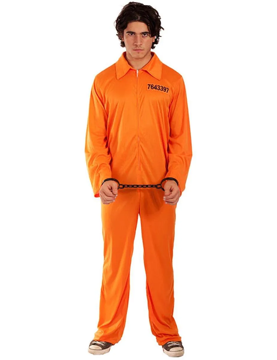 Orange Prisoner Jumpsuit Adult Costume