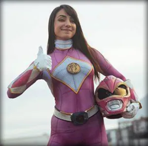 PINK POWER RANGER bodysuit