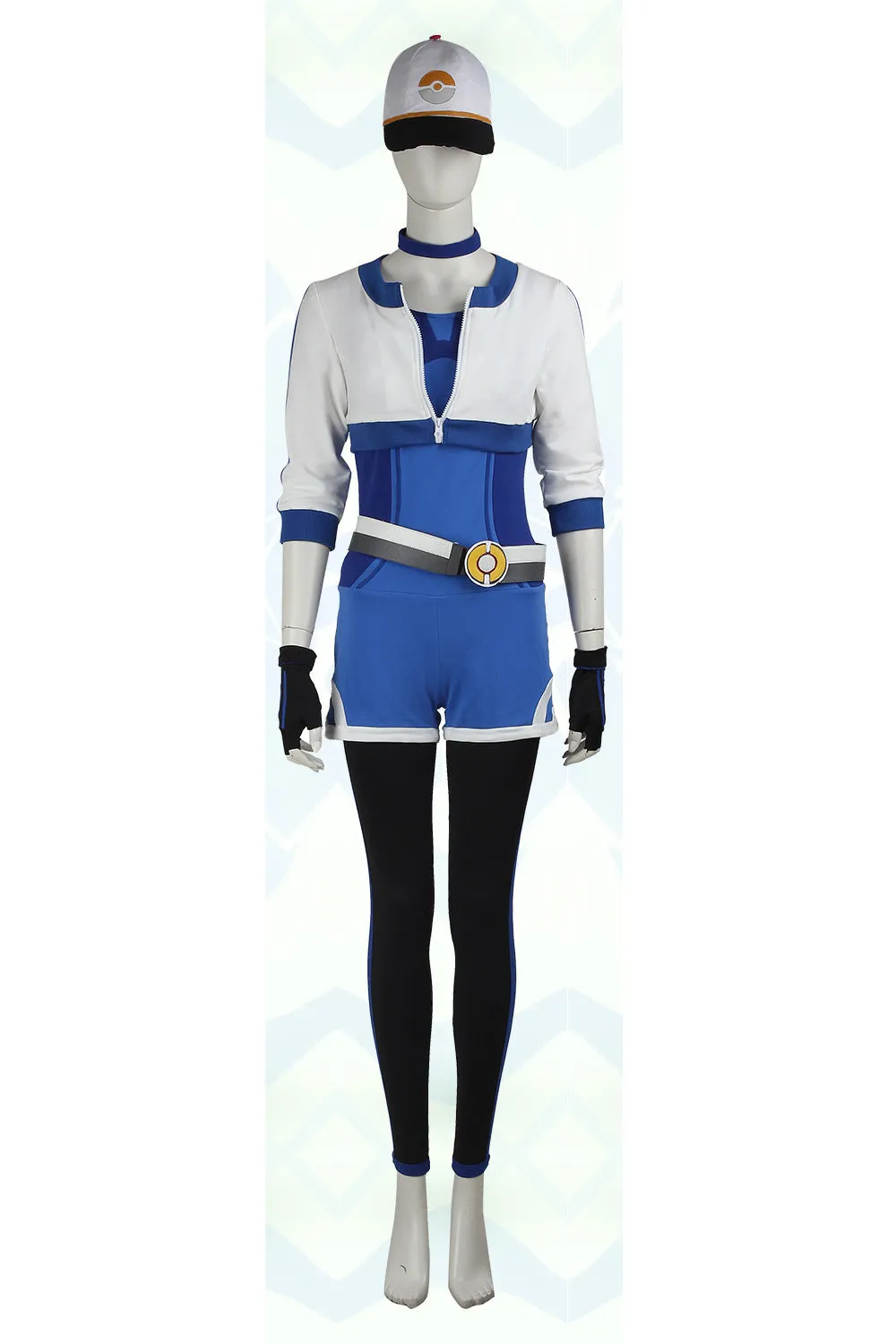Pokemon Go Blue Team Trainer Uniform Cosplay Costume For Women With Hat