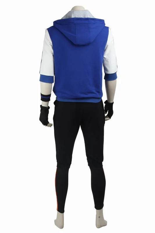 Pokemon Go Blue Team Valor Mystic Instinct Trainer Cosplay Costume For Men With Hat