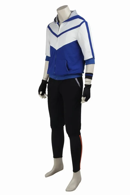 Pokemon Go Blue Team Valor Mystic Instinct Trainer Cosplay Costume For Men With Hat