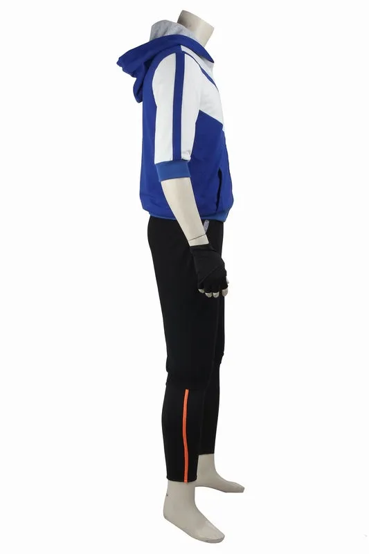 Pokemon Go Blue Team Valor Mystic Instinct Trainer Cosplay Costume For Men With Hat