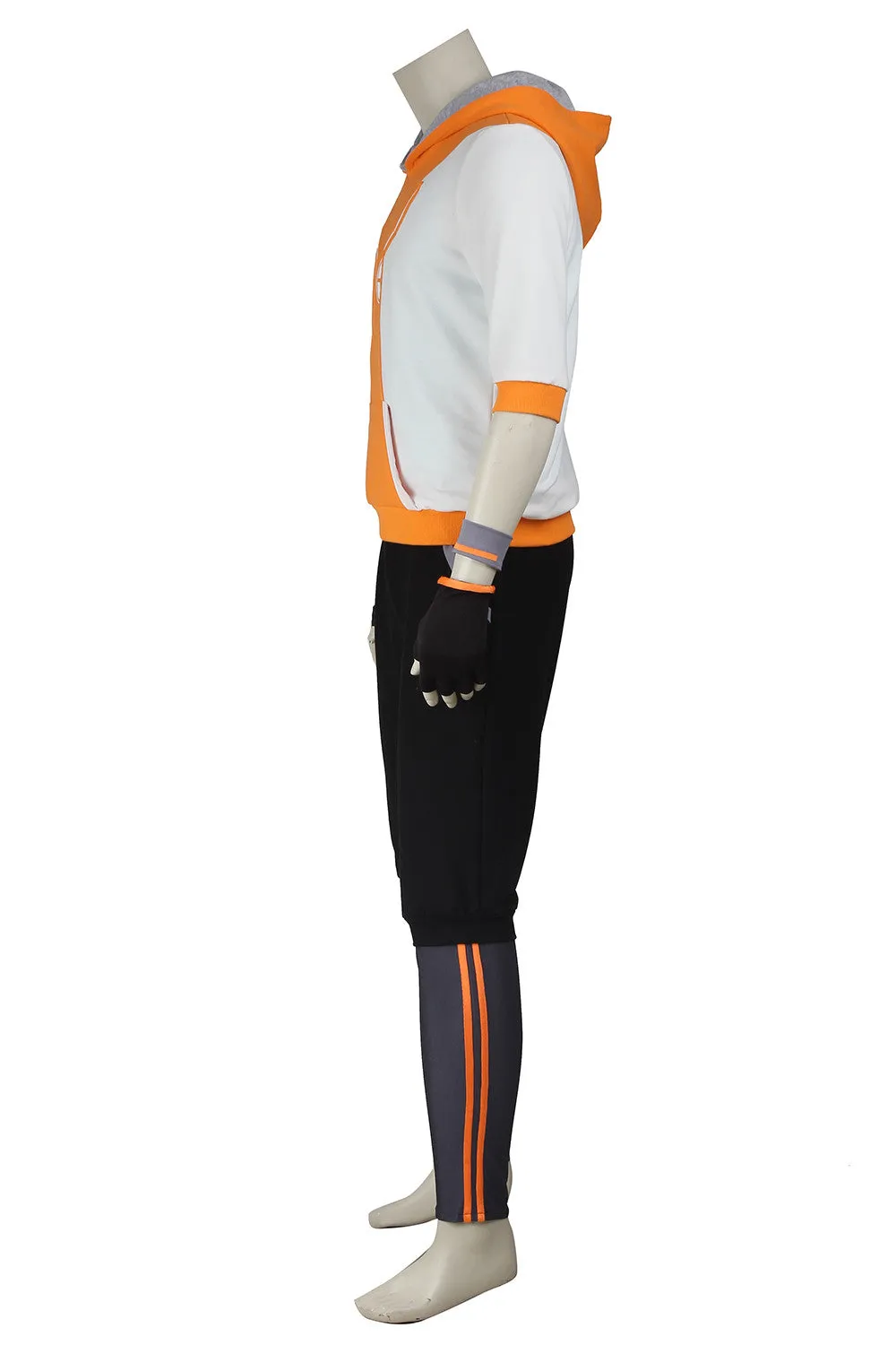Pokemon Go Orange Team Valor Mystic Instinct Trainer Cosplay Costume For Men With Hat
