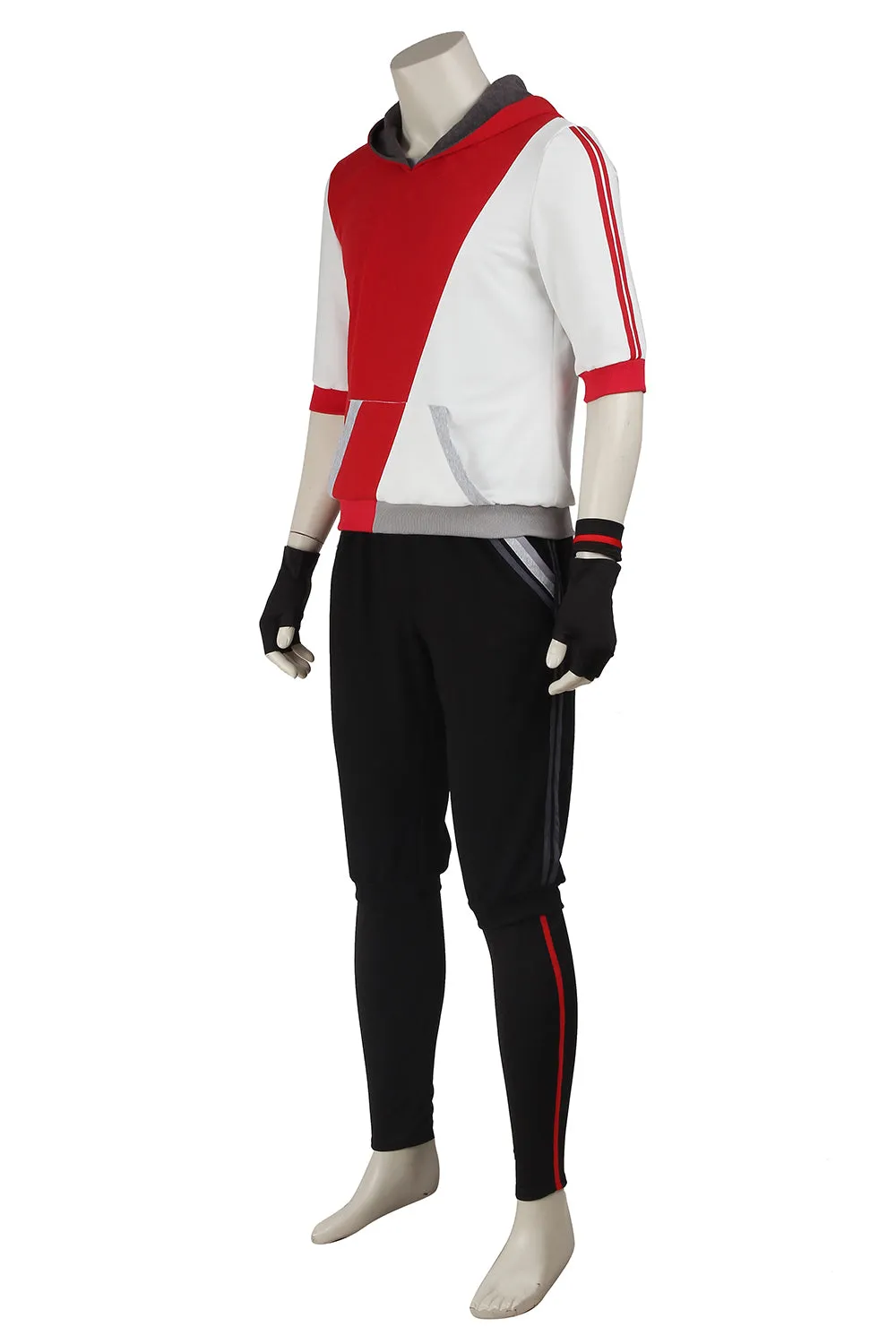 Pokemon Go Red Team Valor Mystic Instinct Trainer Cosplay Costume For Men With Hat