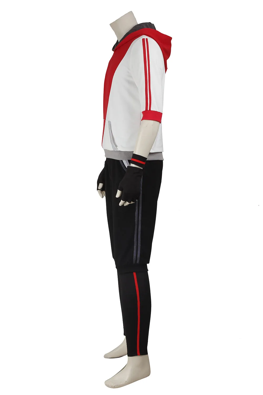 Pokemon Go Red Team Valor Mystic Instinct Trainer Cosplay Costume For Men With Hat