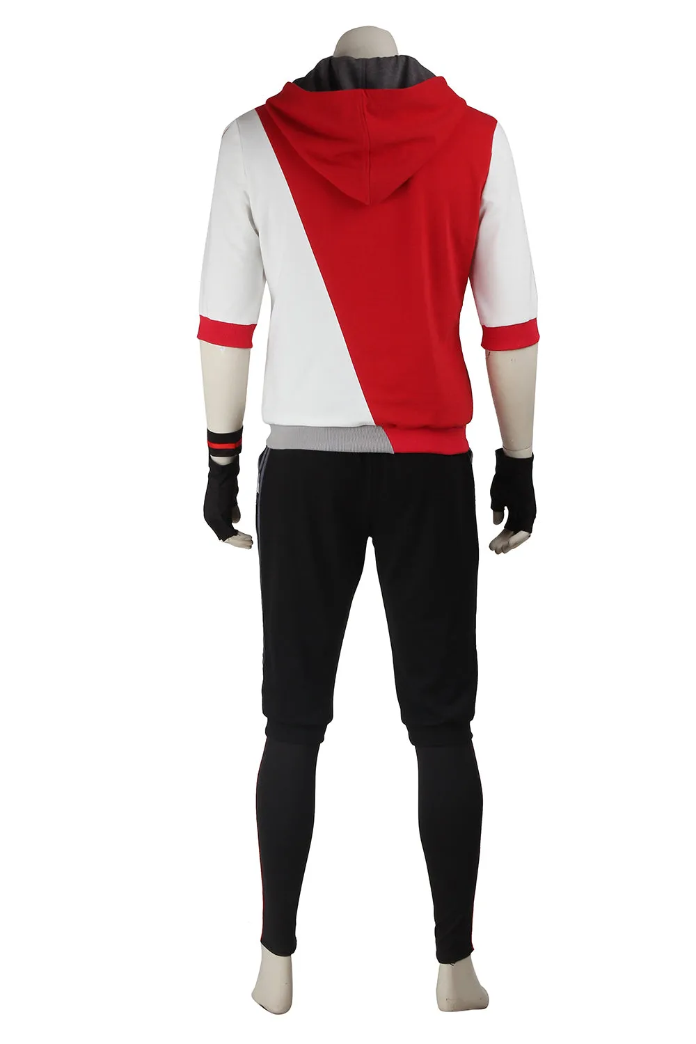 Pokemon Go Red Team Valor Mystic Instinct Trainer Cosplay Costume For Men With Hat