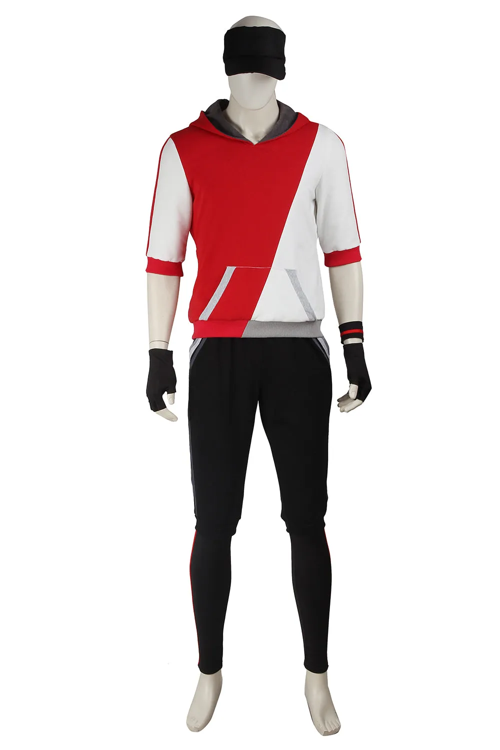 Pokemon Go Red Team Valor Mystic Instinct Trainer Cosplay Costume For Men With Hat