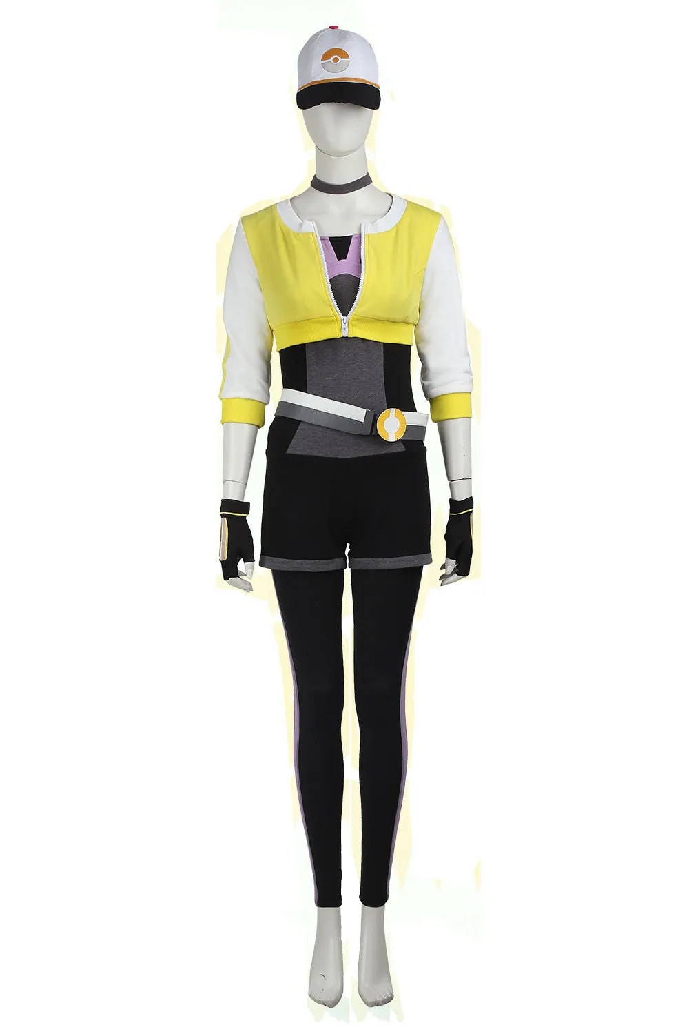 Pokemon Go Yellow Team Trainer Uniform Cosplay Costume For Women With Hat