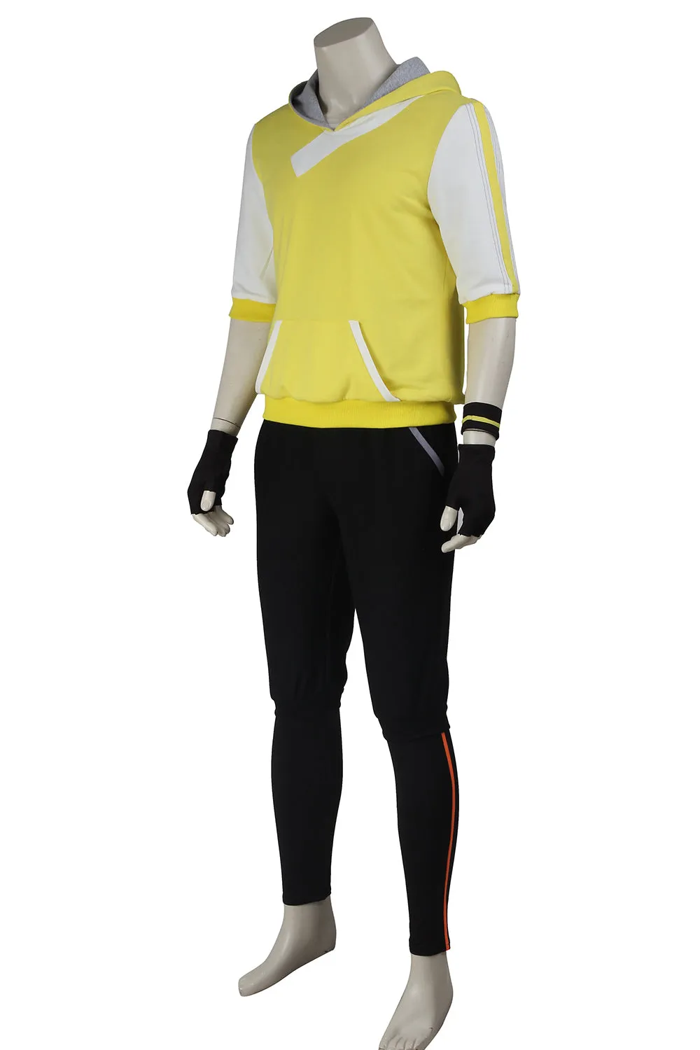 Pokemon Go Yellow Team Valor Mystic Instinct Trainer Cosplay Costume For Men With Hat