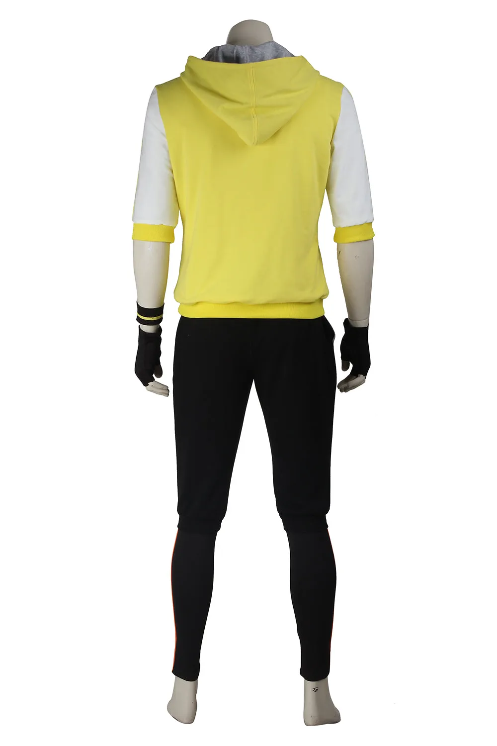 Pokemon Go Yellow Team Valor Mystic Instinct Trainer Cosplay Costume For Men With Hat