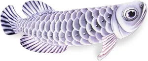 Real Planet Arowana Silver 16 Inch Realistic Soft Plush
