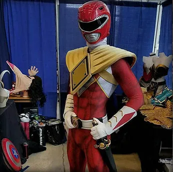RED POWER RANGER bodysuit