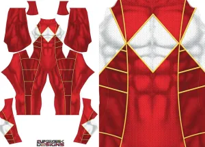 RED POWER RANGER bodysuit