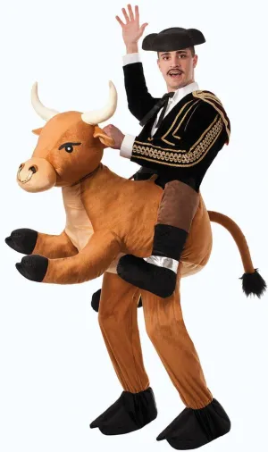 Ride a Bull Brown Animal Adult Male Costume One Size