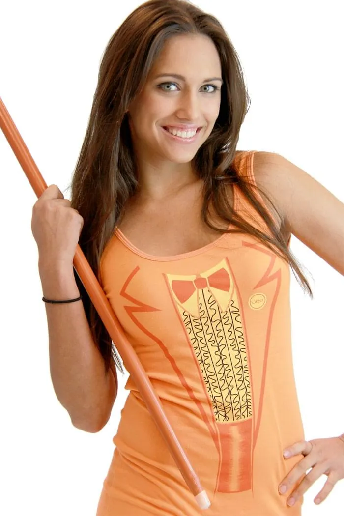 Sexy Dumb & Dumber Tuxedo Costume Tank Dress: Orange