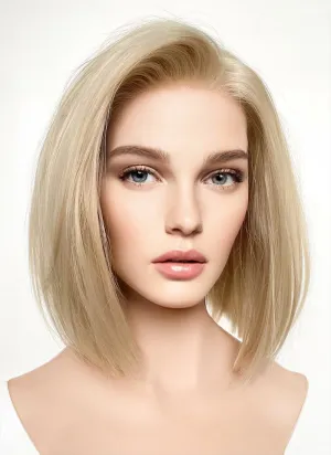 Short Straight Bob Blonde Lace Front Synthetic Hair Wig LFK5542