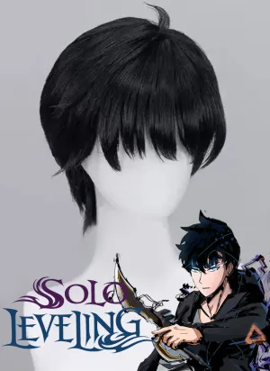 Solo leveling Sung Jinwoo Short Black Cosplay Wig TB1721