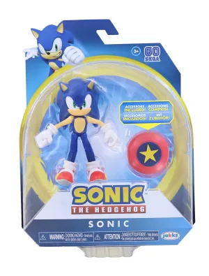 Sonic the Hedgehog 4 Inch Figure | Modern Sonic w/ Star