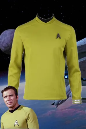 Star Trek Beyond James Tiberius Kirk Hikaru Sulu Yellow Top Cosplay Costume