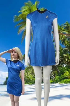 Star Trek Into Darkness Carol Marcus Blue Dress Cosplay Costume