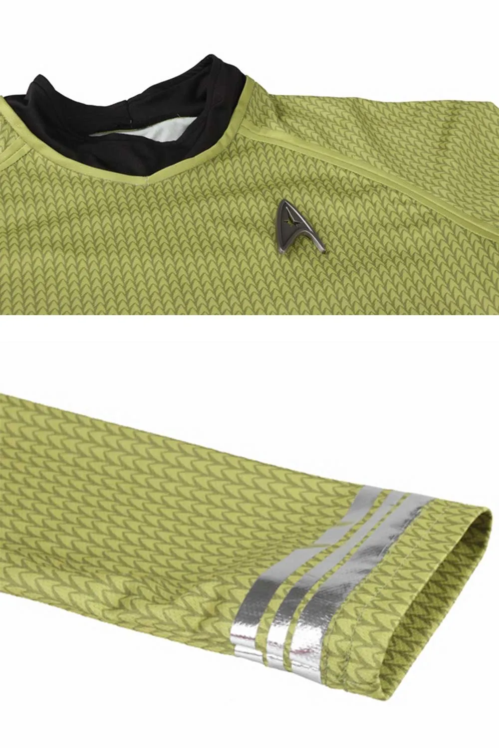 Star Trek Into Darkness James Tiberius Kirk Hikaru Sulu Yellow Top Cosplay Costume