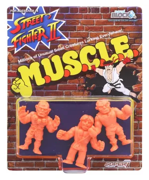 Street Fighter M.U.S.C.L.E. Mini Figure 3-Pack (Red): Ken, Dhalsim, Balrog