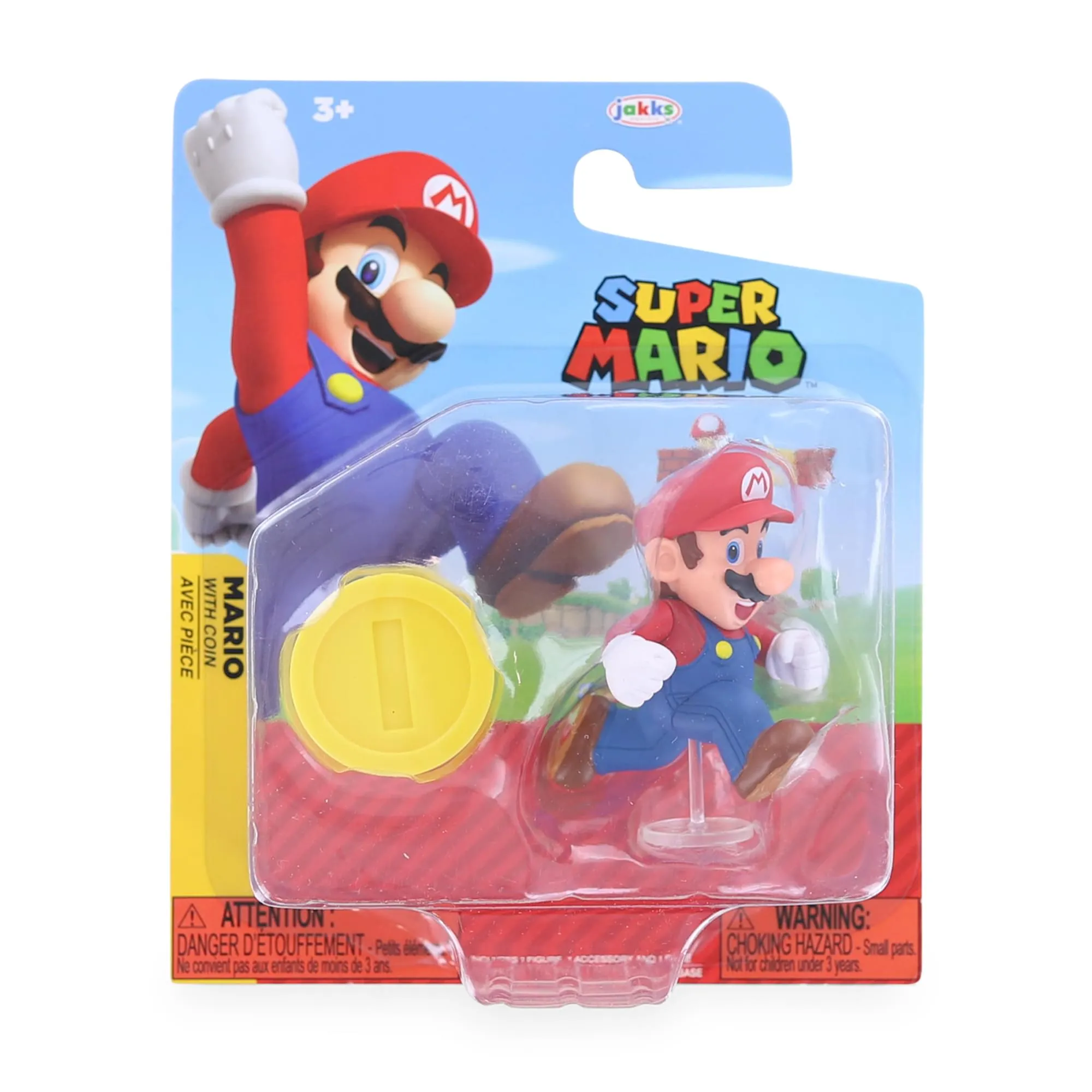 Super Mario World of Nintendo 2.5 Inch Figure | Mario with Coin