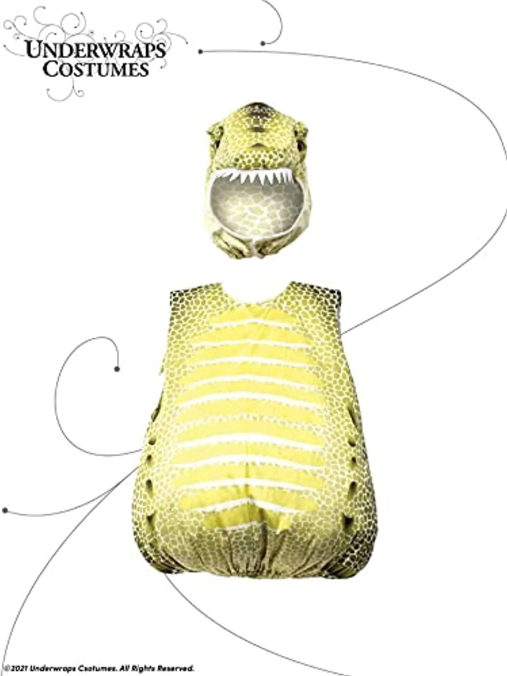 T Rex Green PrintedChildren's Costume