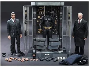The Dark Knight 12" Figures Batman Armory With Bruce Wayne & Alfred By Hot Toys