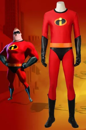 The Incredibles 2 Bob Parr Mr. Incredible Cosplay Costume With Boots
