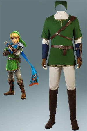 The Legend Of Zelda Twilight Princess Link Cosplay Costumes With Boots
