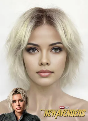 The New Avengers Thunderbolts Yelena Belova Black Widow Blonde With Dark Roots Wavy Lace Front Synthetic Wig LF8046