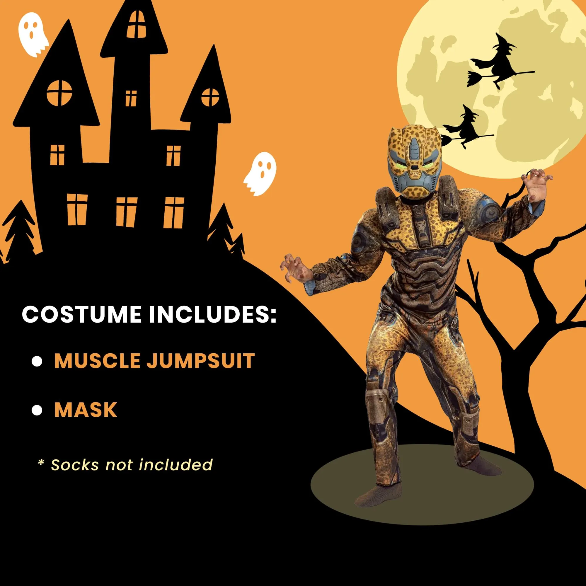Transformers Rise Of The Beasts Cheetor Child Muscle Costume