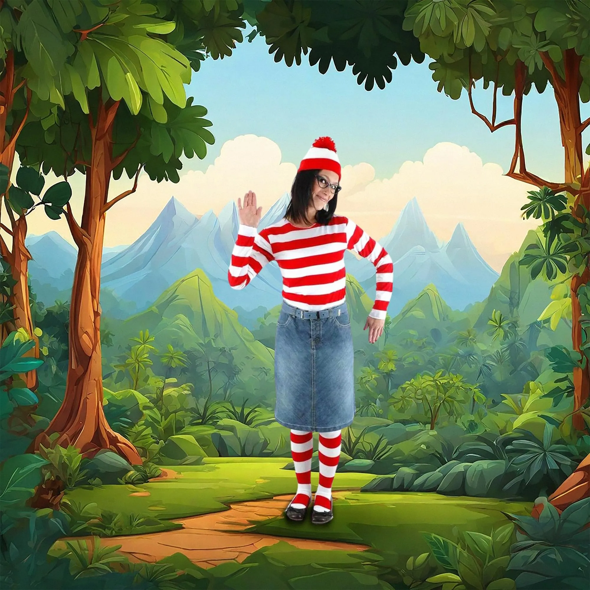 Where's Waldo Wenda Costume Kit Adult