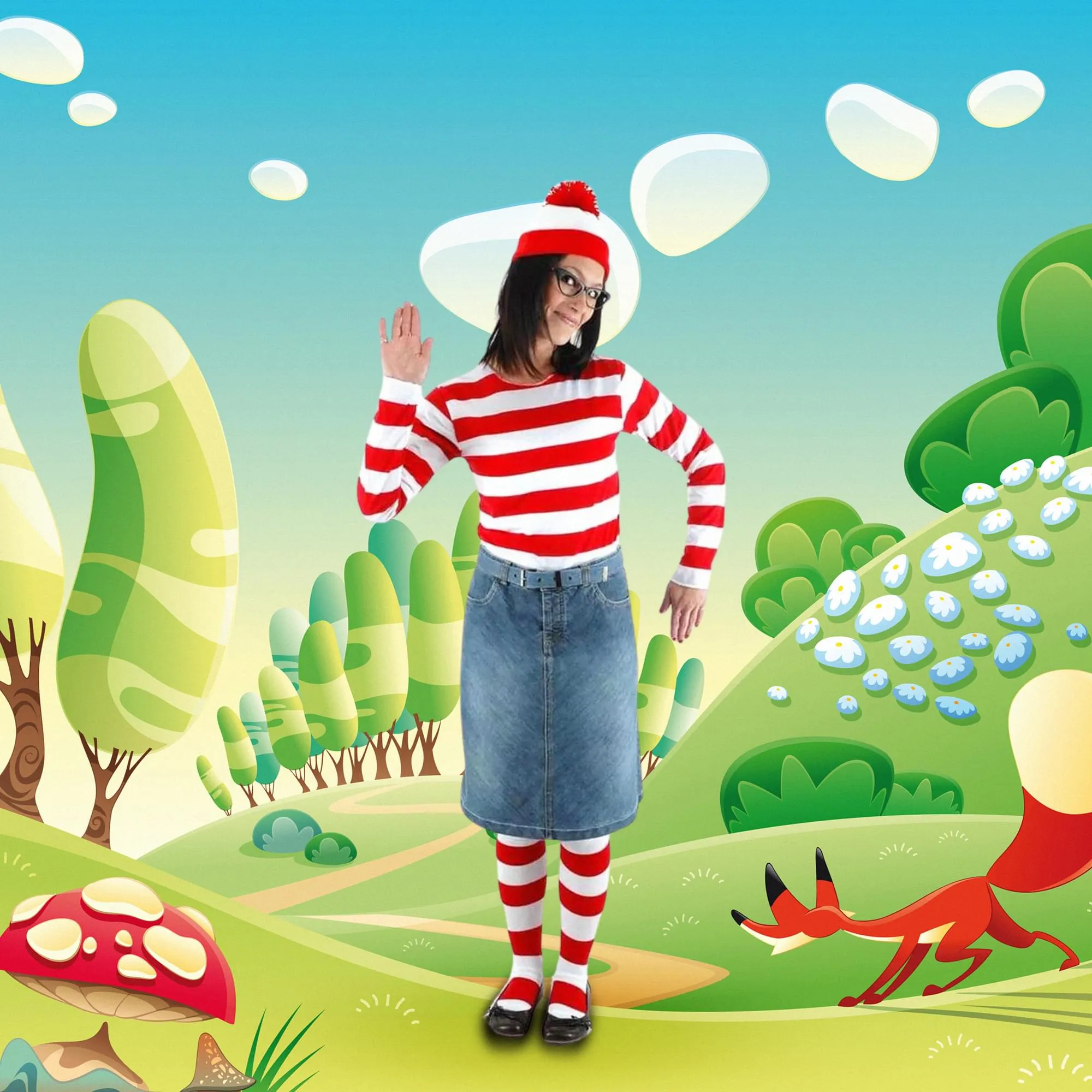 Where's Waldo Wenda Costume Kit Adult